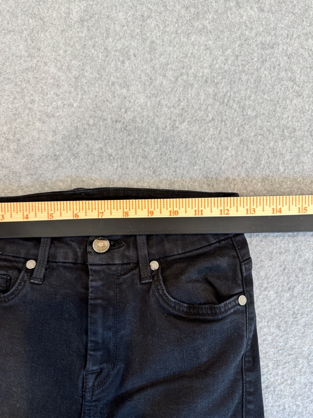 7 For All Mankind The High Waist Black Skinny Jeans - Picture 6 of 10